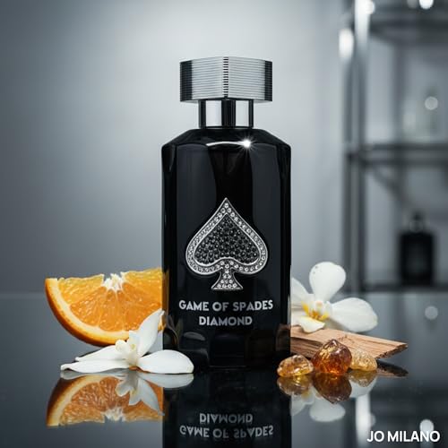 Jo Milano Game of Spades Diamond Parfum Spray   3 4 oz  100ml    Vanilla  Fruity  Amber  Sweet  Musky Scent   Long Lasting Fragrance for Men and Women  Unisex 