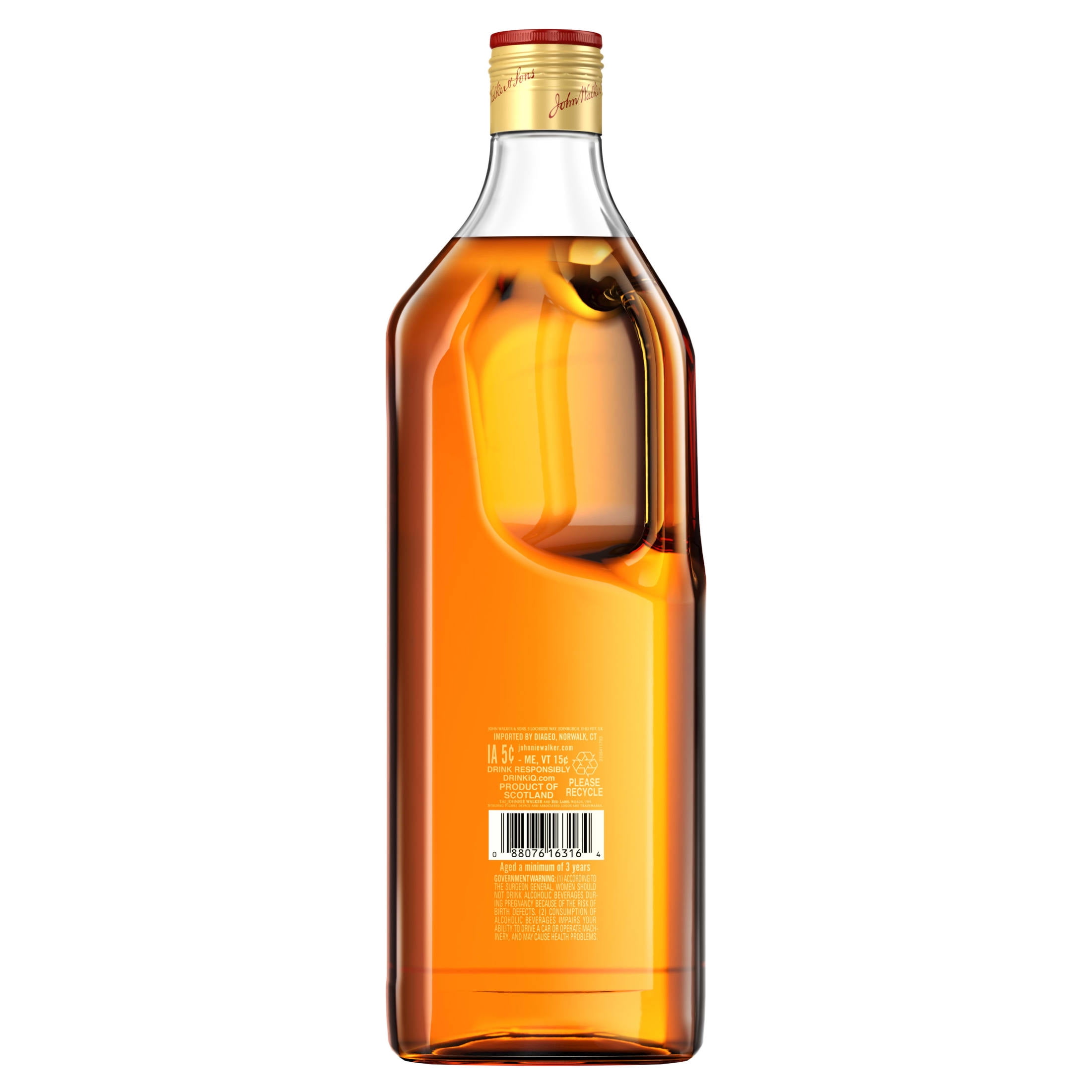 Johnnie Walker Red Label Blended Scotch Whisky  1 75 L  40  ABV