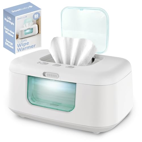 Jool Baby TinyBums Baby Wipe Warmer & Dispenser with LED Changing Light & On/Off Switch  Aqua