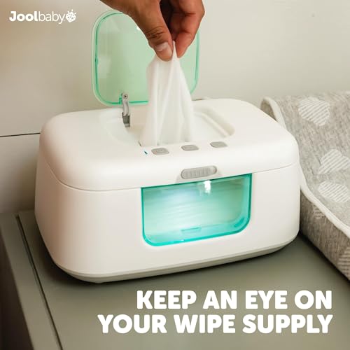 Jool Baby TinyBums Baby Wipe Warmer & Dispenser with LED Changing Light & On/Off Switch  Aqua