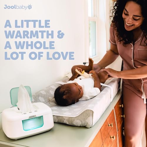 Jool Baby TinyBums Baby Wipe Warmer & Dispenser with LED Changing Light & On/Off Switch  Aqua