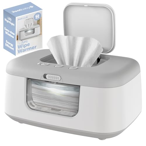 Jool Baby TinyBums Baby Wipe Warmer & Dispenser with LED Changing Light & On/Off Switch  Aqua