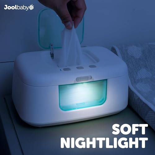 Jool Baby TinyBums Baby Wipe Warmer & Dispenser with LED Changing Light & On/Off Switch  Aqua