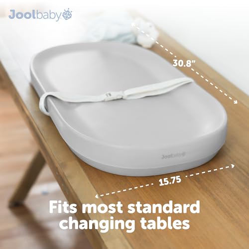 Jool Baby Waterproof Baby Changing Pad   Easy to Clean  Lightweight & Portable   Large Foam Cushion for Comfort  Gray 