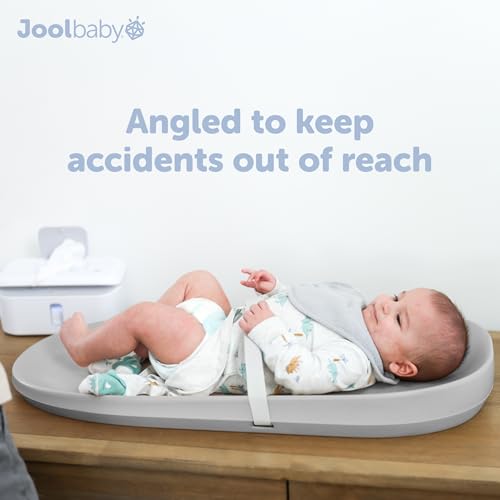 Jool Baby Waterproof Baby Changing Pad   Easy to Clean  Lightweight & Portable   Large Foam Cushion for Comfort  Gray 