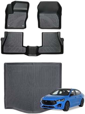 Joruoo Floor Mats & Upper Cargo Liner for 2020 2025 2026 Hyundai Venue  TPE Car Floor Mats All Weather Waterproof Heavy Duty Floor Liners Custom Fit for VenueAccessories Automotive