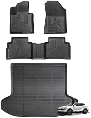 Joruoo Floor Mats & Upper Cargo Liner for 2020 2025 2026 Hyundai Venue  TPE Car Floor Mats All Weather Waterproof Heavy Duty Floor Liners Custom Fit for VenueAccessories Automotive