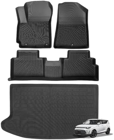 Joruoo Floor Mats & Upper Cargo Liner for 2020 2025 2026 Hyundai Venue  TPE Car Floor Mats All Weather Waterproof Heavy Duty Floor Liners Custom Fit for VenueAccessories Automotive