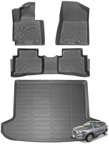 Joruoo Floor Mats & Upper Cargo Liner for 2020 2025 2026 Hyundai Venue  TPE Car Floor Mats All Weather Waterproof Heavy Duty Floor Liners Custom Fit for VenueAccessories Automotive