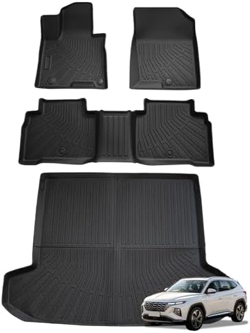 Joruoo Floor Mats & Upper Cargo Liner for 2020 2025 2026 Hyundai Venue  TPE Car Floor Mats All Weather Waterproof Heavy Duty Floor Liners Custom Fit for VenueAccessories Automotive