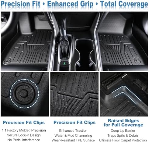 Joruoo Floor Mats & Upper Cargo Liner for 2020 2025 2026 Hyundai Venue  TPE Car Floor Mats All Weather Waterproof Heavy Duty Floor Liners Custom Fit for VenueAccessories Automotive