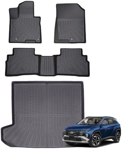 Joruoo Floor Mats & Upper Cargo Liner for 2020 2025 2026 Hyundai Venue  TPE Car Floor Mats All Weather Waterproof Heavy Duty Floor Liners Custom Fit for VenueAccessories Automotive