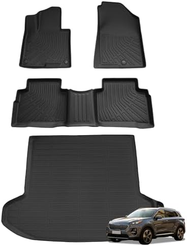 Joruoo Floor Mats & Upper Cargo Liner for 2020 2025 2026 Hyundai Venue  TPE Car Floor Mats All Weather Waterproof Heavy Duty Floor Liners Custom Fit for VenueAccessories Automotive