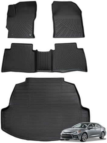 Joruoo Floor Mats & Upper Cargo Liner for 2020 2025 2026 Hyundai Venue  TPE Car Floor Mats All Weather Waterproof Heavy Duty Floor Liners Custom Fit for VenueAccessories Automotive