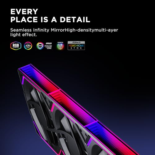 Jungle Leopard Interstellar V2 RS 120mm PC Reverse Blade Case Fan Infinity Mirror Module Daisy Chain ARGB Fan Triple Pack Suitable Computer Cooling Fans 360mm AIO Cooler Black 3Pack 