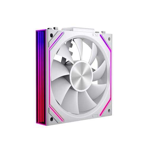 Jungle Leopard Interstellar V2 RS 120mm PC Reverse Blade Case Fan Infinity Mirror Module Daisy Chain ARGB Fan Triple Pack Suitable Computer Cooling Fans 360mm AIO Cooler Black 3Pack 