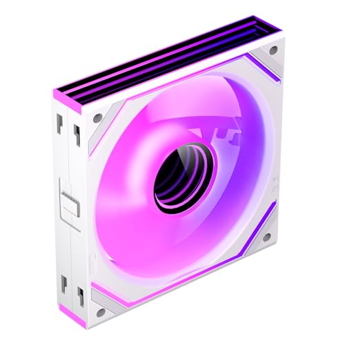 Jungle Leopard Interstellar V2 RS 120mm PC Reverse Blade Case Fan Infinity Mirror Module Daisy Chain ARGB Fan Triple Pack Suitable Computer Cooling Fans 360mm AIO Cooler Black 3Pack 