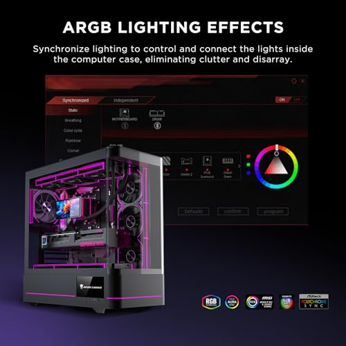 Jungle Leopard Interstellar V2 RS 120mm PC Reverse Blade Case Fan Infinity Mirror Module Daisy Chain ARGB Fan Triple Pack Suitable Computer Cooling Fans 360mm AIO Cooler Black 3Pack 