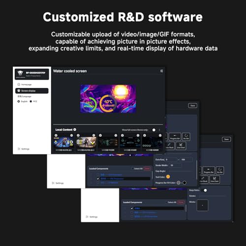 Jungle Leopard ProFlow 360 AIO CPU Cooler Water 360mm Liquid Cooling 5 5 Inch Large Screen  ARGB Infinity Fans 2000RPM PWM Fan for Intel LGA1851/1700/1200/115X AMD AM4/AM5 Black 