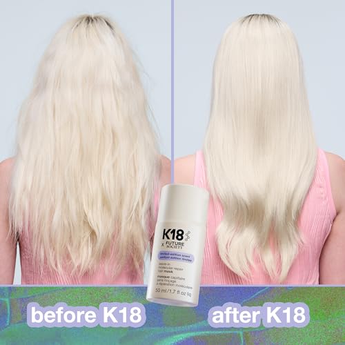 K18 Leave In Molecular Repair Hair Mask  Patented  Lasting Repair For Dry  Frizzy  Damaged Hair  Reverse Damage In 4 Minutes From Bleach  Color  Chemical Services   Heat