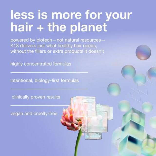 K18 Leave In Molecular Repair Hair Mask  Patented  Lasting Repair For Dry  Frizzy  Damaged Hair  Reverse Damage In 4 Minutes From Bleach  Color  Chemical Services   Heat