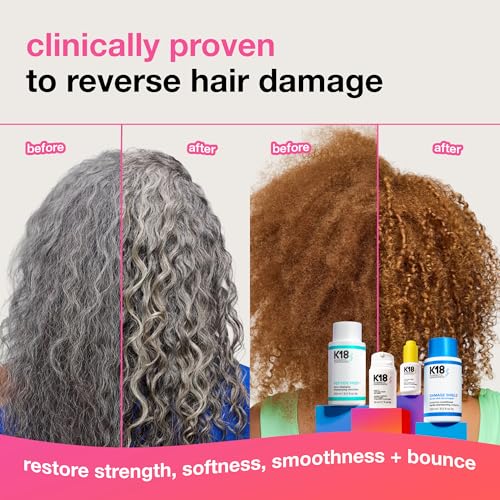 K18 Leave In Molecular Repair Hair Mask  Patented  Lasting Repair For Dry  Frizzy  Damaged Hair  Reverse Damage In 4 Minutes From Bleach  Color  Chemical Services   Heat