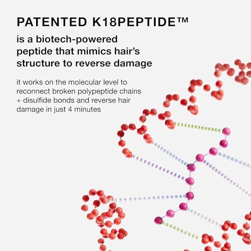K18 Leave In Molecular Repair Hair Mask  Patented  Lasting Repair For Dry  Frizzy  Damaged Hair  Reverse Damage In 4 Minutes From Bleach  Color  Chemical Services   Heat