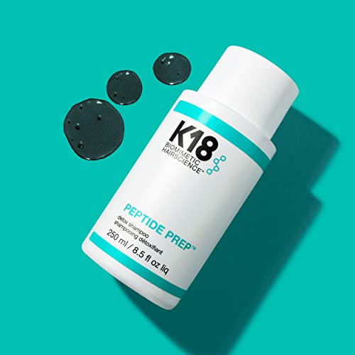 K18 PEPTIDE PREP  Color Safe Detox Clarifying Shampoo  Non Stripping  pH Optimized Cleanse  Removes Product Buildup  Dirt  Oils & Metals