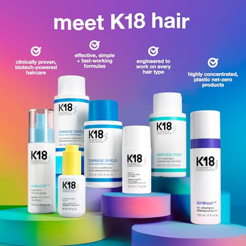 K18 PEPTIDE PREP  Color Safe Detox Clarifying Shampoo  Non Stripping  pH Optimized Cleanse  Removes Product Buildup  Dirt  Oils & Metals