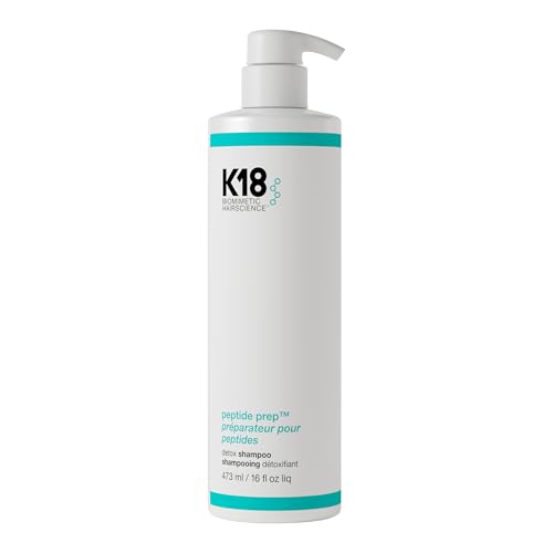 K18 PEPTIDE PREP  Color Safe Detox Clarifying Shampoo  Non Stripping  pH Optimized Cleanse  Removes Product Buildup  Dirt  Oils & Metals