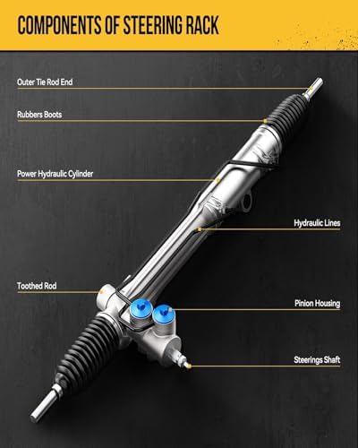 KAC Hydraulic Power Steering Rack and Pinion Fit for Hyundai 2001 2002 2003 2004 2005 2006 Elantra All Models   262411