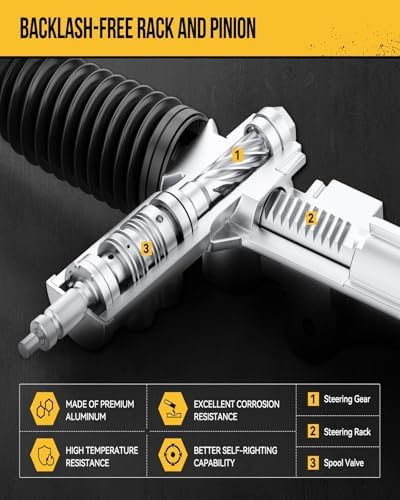 KAC Hydraulic Power Steering Rack and Pinion Fit for Hyundai 2001 2002 2003 2004 2005 2006 Elantra All Models   262411