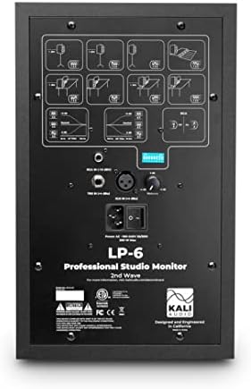 KALI AUDIO LP 6 V2 6 5 Project Lone Pine Powered Studio Monitor   Low Noise Bi Amped Professional Studio Speaker for Music Production   80W  115dB Max SPL   TRS  RCA  XLR Inputs   Single  Black
