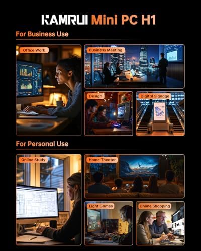 KAMRUI Hyper H1 Mini Gaming PC  AMD Ryzen 7 6800H  32GB DDR5  Upgradable  Not LPDDR  512GB NVMe SSD Mini PC 8C/16T up to 4 7GHz   16MB L3 Smart Cache  Triple 4K Display/WiFi6/BT5 2/Mini Desktop PC