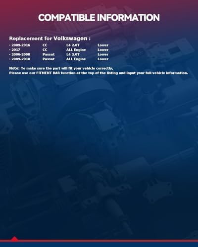 KAX FO1228119 Protector contra salpicaduras de motor compatible con enfoque 2012-2018