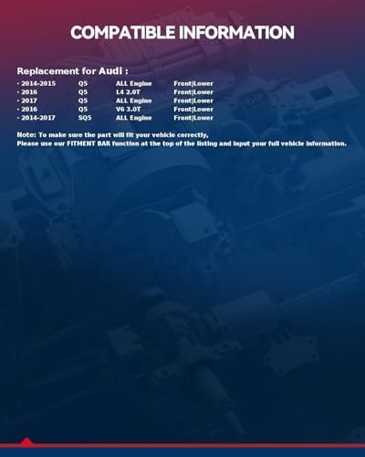 KAX FO1228119 Protector contra salpicaduras de motor compatible con enfoque 2012-2018