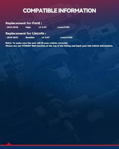 KAX FO1228119 Protector contra salpicaduras de motor compatible con enfoque 2012-2018