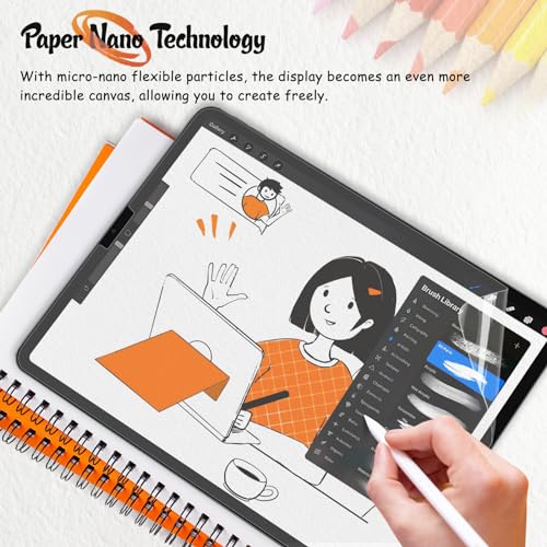 KCT Paquete de 2 protectores de pantalla Paperfeel compatibles con iPad Pro de 11 pulgadas (2022, 2021, 2020 y 2018), iPad Air 5ª y 4ª (10.9 pulgadas, 2022 y 2020) mate para dibujar, antirreflejos y