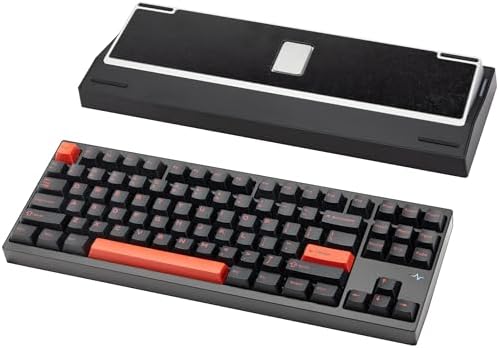 KEEBMONKEY WOBKEY Crush 80 Beta CNC Aluminum Quick Disassembly Ball Catch Mount Triple Mode Connectivity Gaming Mechanical Keyboard with HMX Frost Jade Switch and BSUN Arctic Switch  Lite Black 