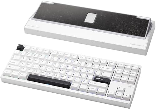 KEEBMONKEY WOBKEY Crush 80 Beta CNC Aluminum Quick Disassembly Ball Catch Mount Triple Mode Connectivity Gaming Mechanical Keyboard with HMX Frost Jade Switch and BSUN Arctic Switch  Lite Black 