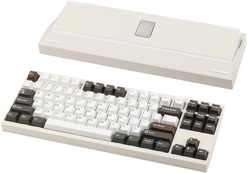 KEEBMONKEY WOBKEY Crush 80 Beta CNC Aluminum Quick Disassembly Ball Catch Mount Triple Mode Connectivity Gaming Mechanical Keyboard with HMX Frost Jade Switch and BSUN Arctic Switch  Lite Black 