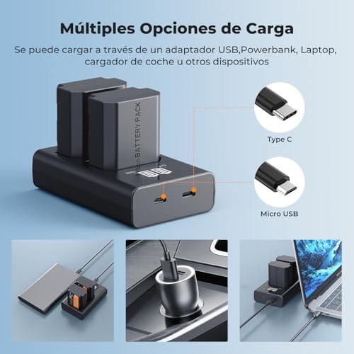K&F CONCEPT 1600mAh EN EL25 Battery 2 Pack EN EL25A Battery and Dual LCD Battery Charger for Nikon Z50II  Z50  Z30  Z FC Camera MH 32 Battery Charger