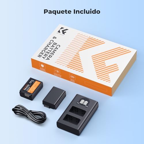 K&F CONCEPT 1600mAh EN EL25 Battery 2 Pack EN EL25A Battery and Dual LCD Battery Charger for Nikon Z50II  Z50  Z30  Z FC Camera MH 32 Battery Charger