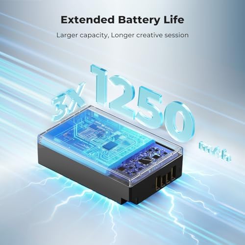 K&F CONCEPT 3 Pack LP E17 Battery and Upgraded 3 Slot LCD Charger Compatible with Canon EOS R50 R100 RP R10 R8  Powershot V1  T8i T7i T6i T6s SL2 SL3 M3 M5 M6 200D 750D 760D 800D 8000D Camera