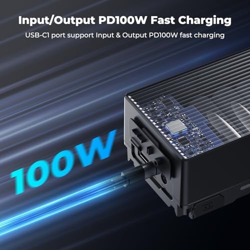 K&F CONCEPT V Mount Battery  99Wh 6700mAh V Mount Battery with PD 100W USB C Fast Charging  with Dual D TAP/A/USB C/DC/TFT Display/Emergency Light for Camera  Camcorder  Monitor  Video Light