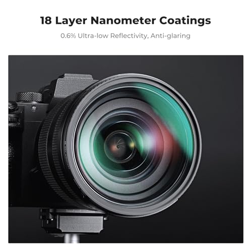 K&F Concept 67mm Black Diffusion 1/4 & 1/8 Filters Kit Mist Cinematic Effect Filters Set with Multi Layer Coated for Camera Lens   K Series