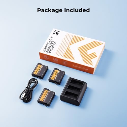 K&F Concept OSMO Action 6 Batería, paquete de 3 cargadores de batería OSMO Action 5 Pro compatibles con cámaras DJI OSMO 360, Action 5 Pro, Action 6, Action 4, Action 3