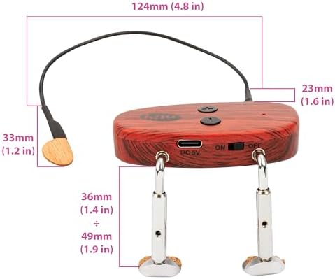 KNA VV Wi Wireless Violin Viola Pickup  Updated    UHF Piezo System with Volume Control  50m Range  Ultra Low Latency  Easy Install  Professional Sound for String Instruments