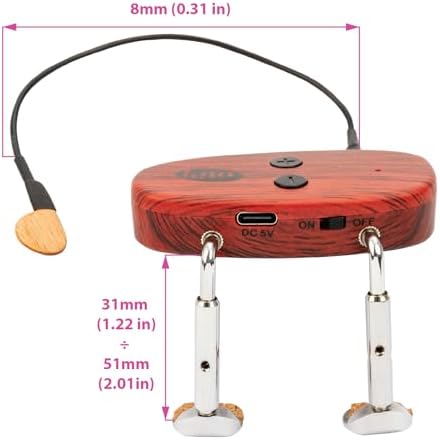 KNA VV Wi Wireless Violin Viola Pickup  Updated    UHF Piezo System with Volume Control  50m Range  Ultra Low Latency  Easy Install  Professional Sound for String Instruments
