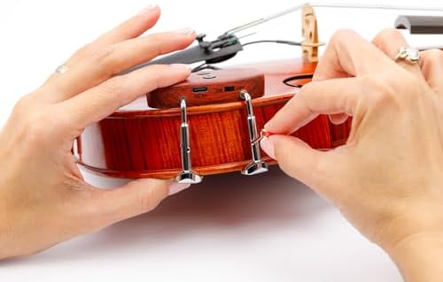 KNA VV Wi Wireless Violin Viola Pickup  Updated    UHF Piezo System with Volume Control  50m Range  Ultra Low Latency  Easy Install  Professional Sound for String Instruments